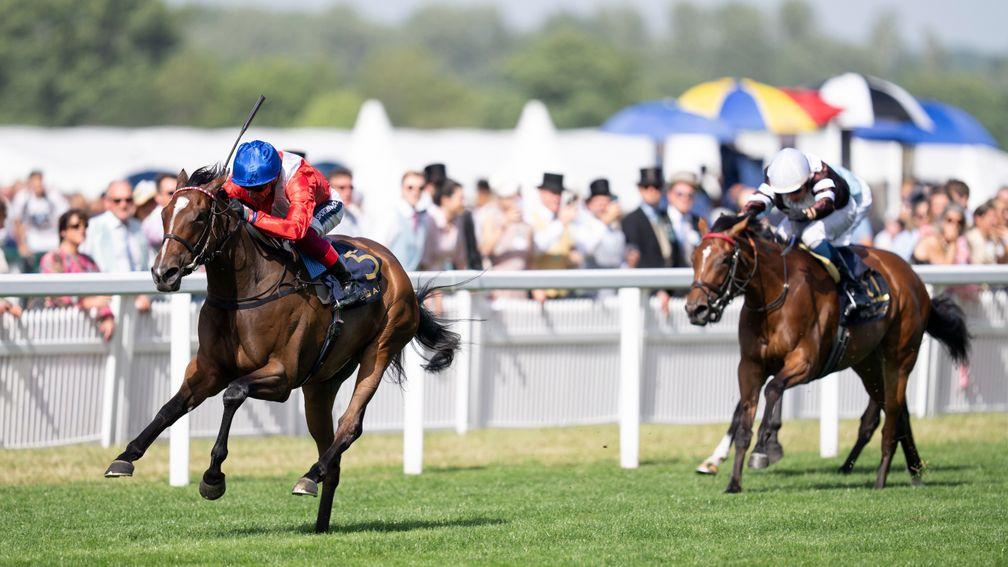 Spendarella (right) had the assistance of William Buick to finish second in the Coronation Stakes