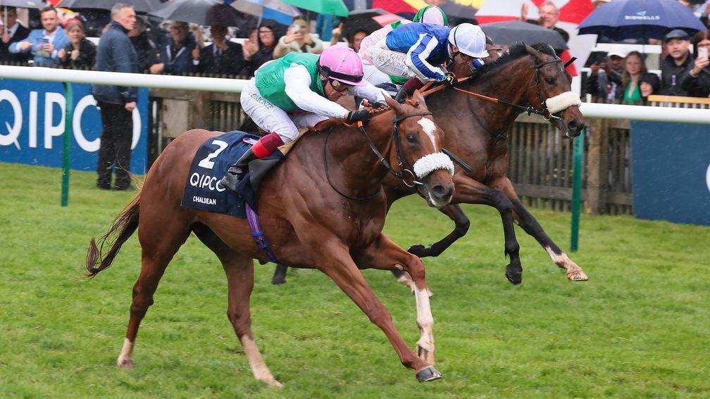 Hi Royal (right): outran his huge odds in some style in the 2,000 Guineas