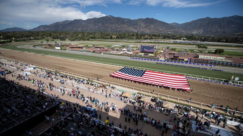 The opening ceremony of the Breeders' Cup at Santa Anita in 2019