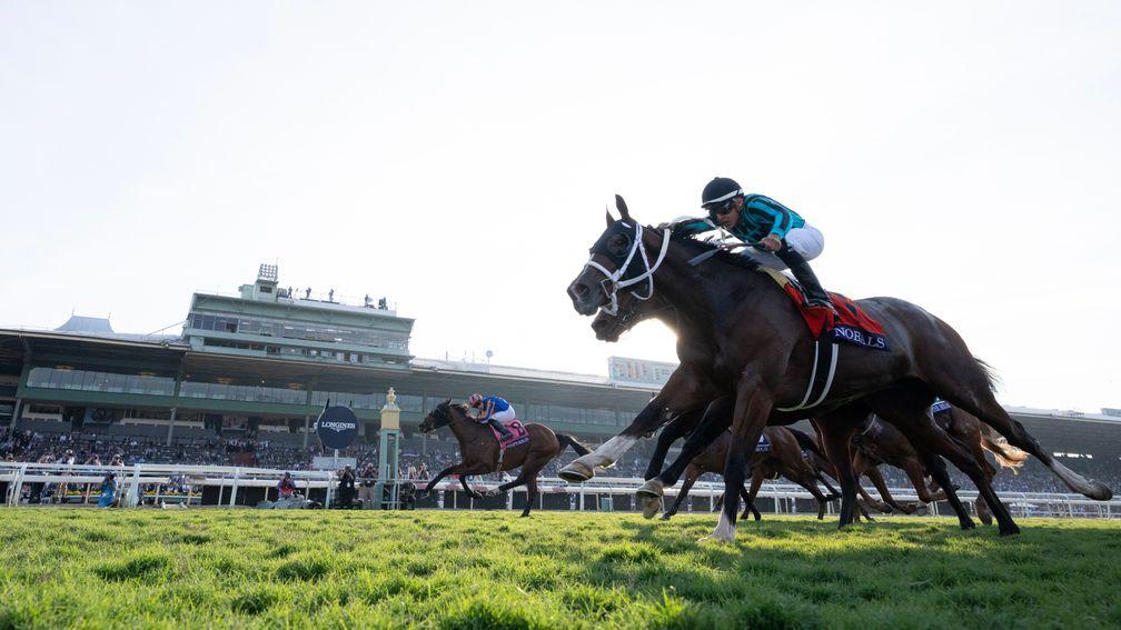 Nobals (near) holds on to claim the Breeders' Cup Turf Sprint