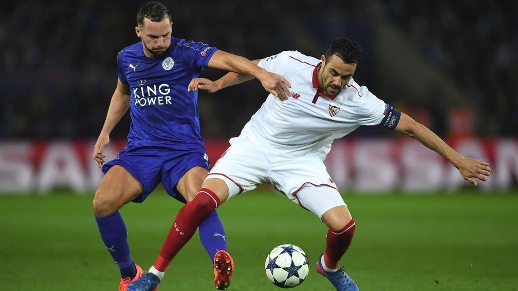 Vicente Iborra (right) will be teaming up with Danny Drinkwater at Leicester this season