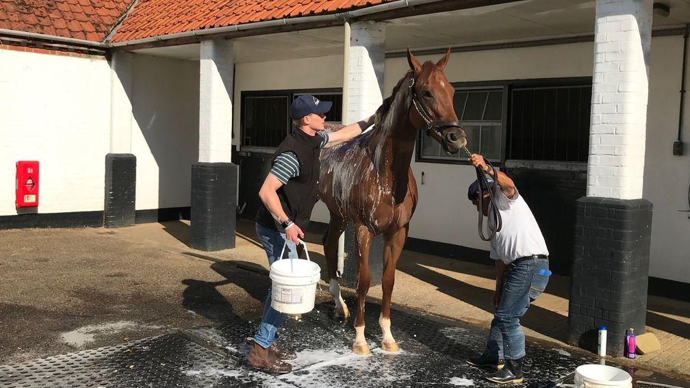 The impressive-looking Kaufymaker is given a washdown