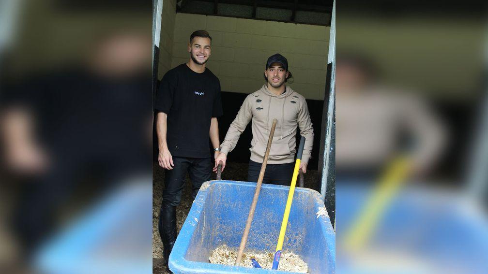 Chris and Kem did a bit of mucking out at Jackdaws Castle