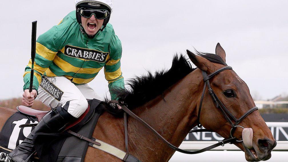 On The Fringe landing the Aintree Foxhunters' in 2016 under Jamie Codd