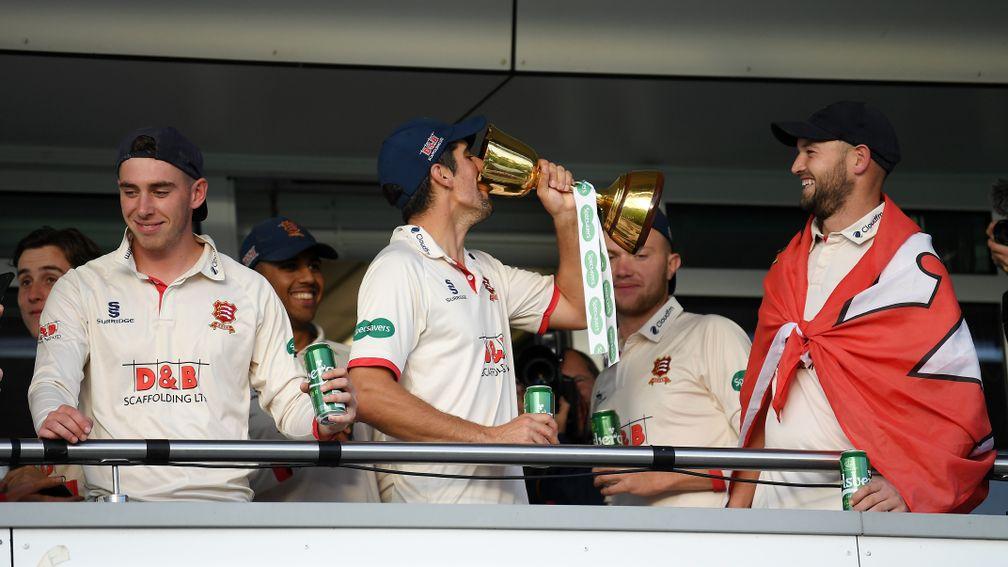 Sir Alastair Cook toasts Essex's 2019 County Championship triumph at Taunton