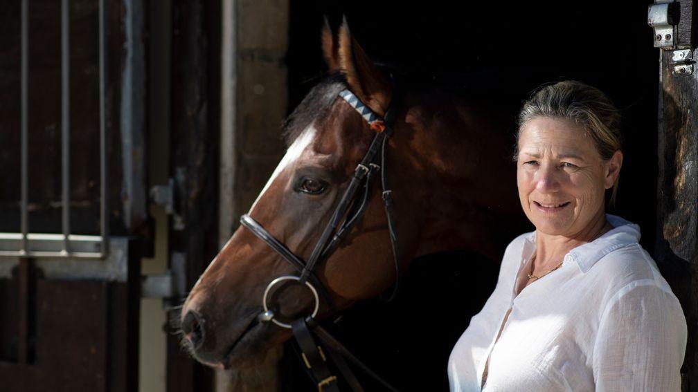 Eve Johnson Houghton with stable star Accidental Agent