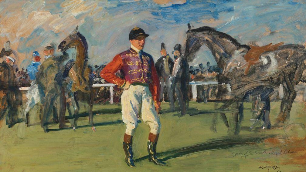 Eph Smith: depicted in the paddock at Epsom by Sir Alfred James Munnings