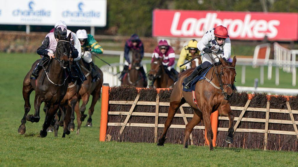 Ballyburn kicks clear after the omitted last to score by seven lengths
