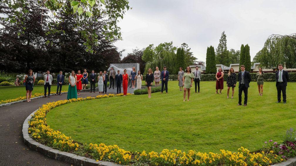 Irish National Stud students take social distancing seriously in their class photo