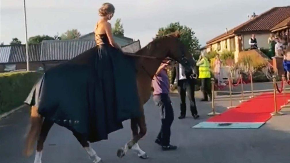 16-year-old student Zara Cox rides Native River to her prom night