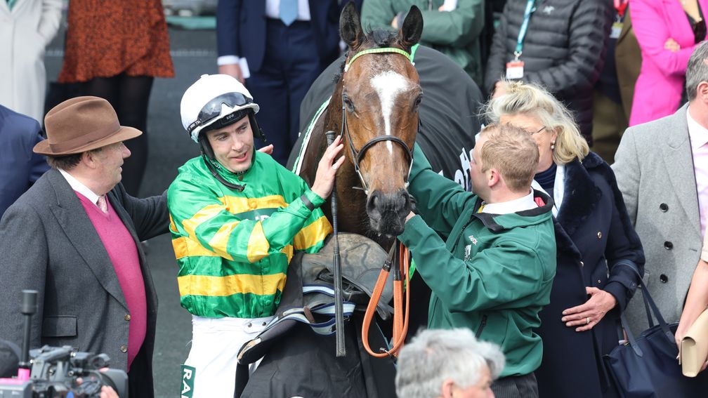 JONBON ridden by Aidan Coleman wins at Aintree 8/4/22Photograph by Grossick Racing Photography 0771 046 1723