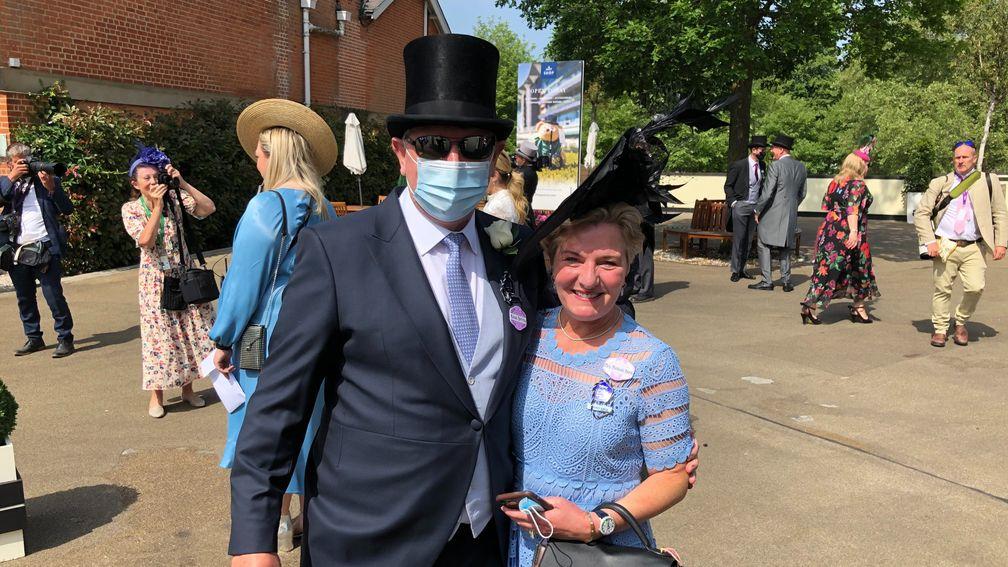 Mr and Mrs Michael Birch were the first racegoers to walk through the gates at Royal Ascot 2021