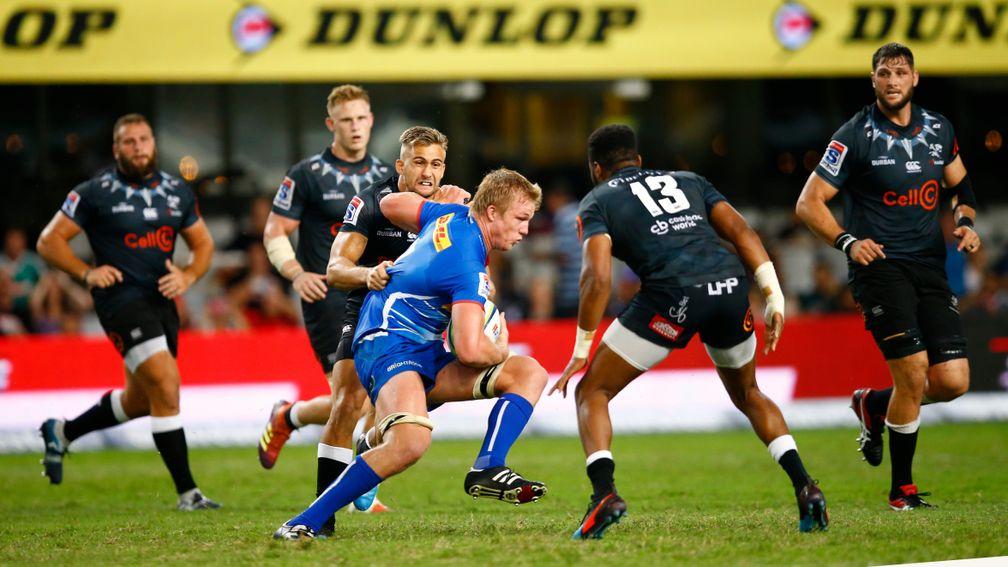 Stormers forward Pieter-Steph du Toit takes on the Sharks defence