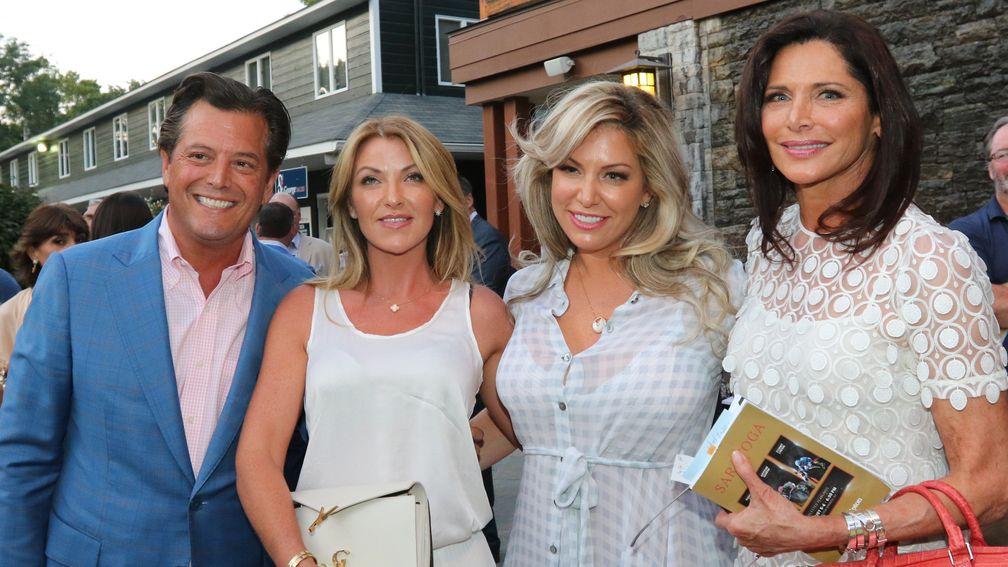 Kerri Radcliffe (second left) pictured at the Saratoga Sale with her clients George Bolton and Sheila Rosenblum (far right)