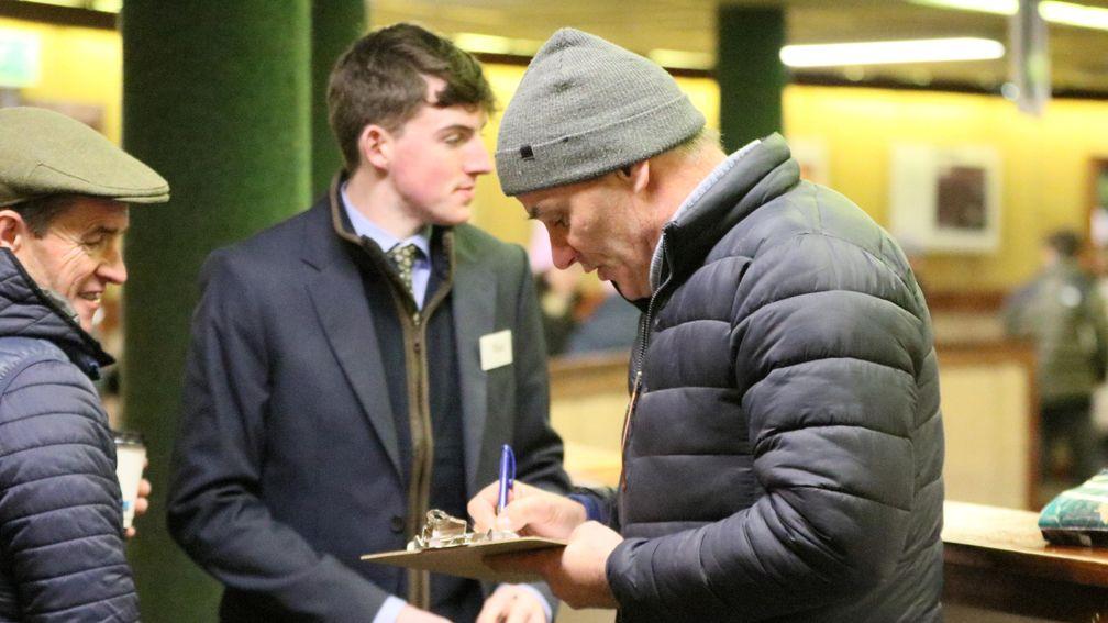 Richard Rohan signs for the Walk In The Park colt
