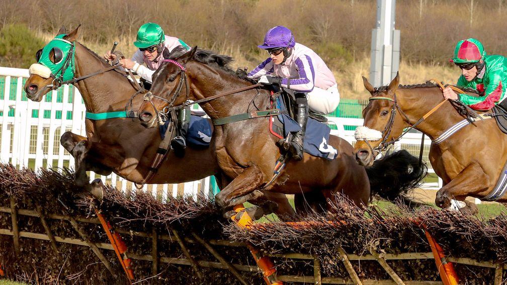 Modulus (green headgear) and Ryan Winks on their way to victory at Newcastle earlier this month