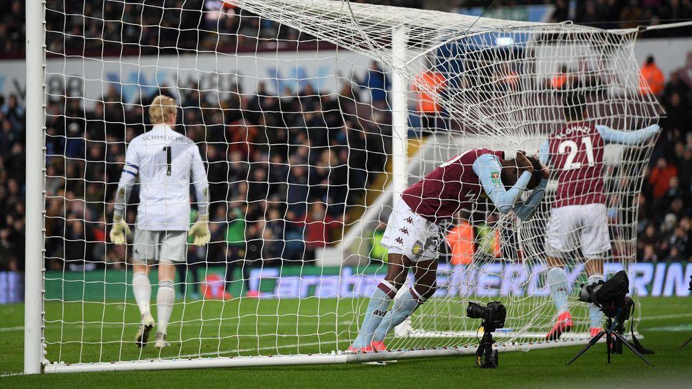 Aston Villa's Mbwana Samatta has ended up in the net more often than the ball