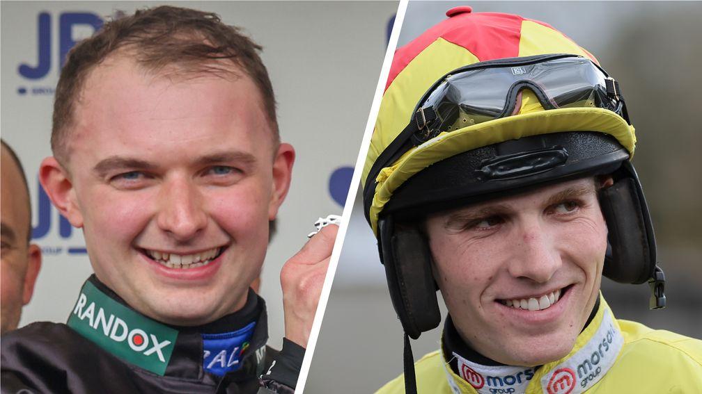 Will Sean Bowen (left) or Harry Cobden emerge victorious in this year's jockeys' championship? 