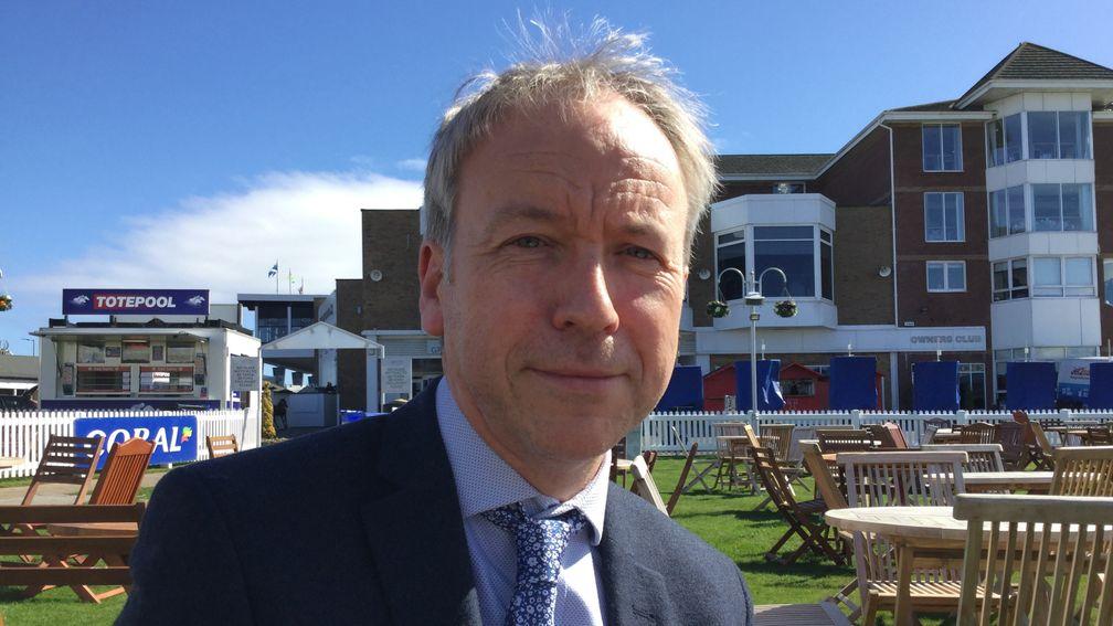 Ayr managing director David Brown is full of hope that Flat racing will resume next month