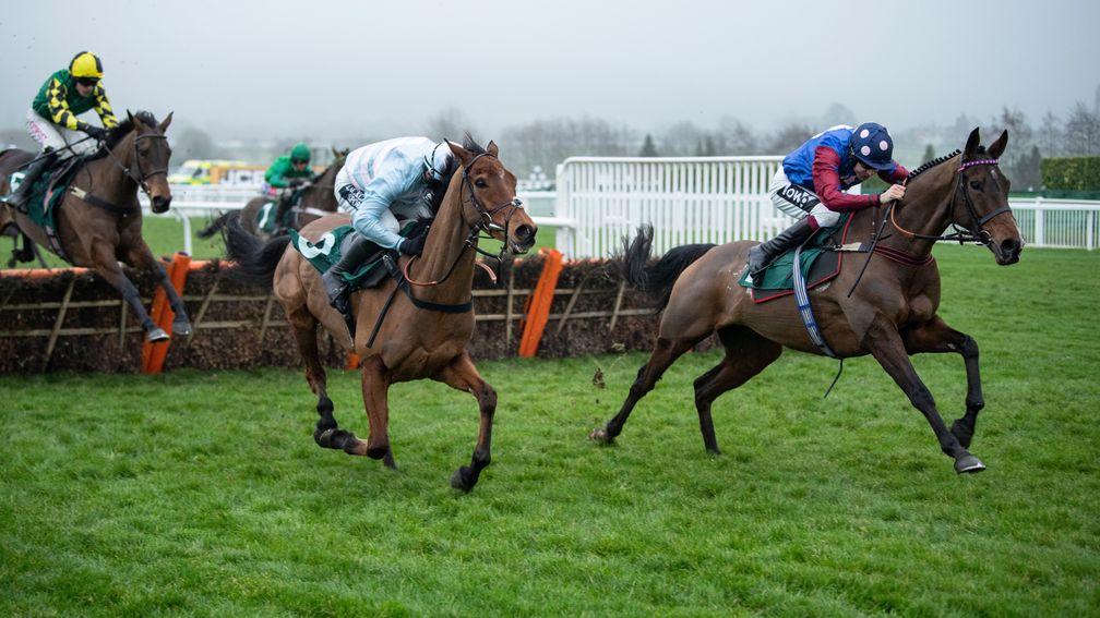 Paisley Park (right): dominant in winning his second Cleeve Hurdle under Aidan Coleman