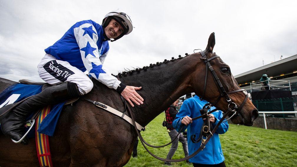Kemboy and Ruby Walsh after their famous victory in the Punchestown Gold Cup in 2019