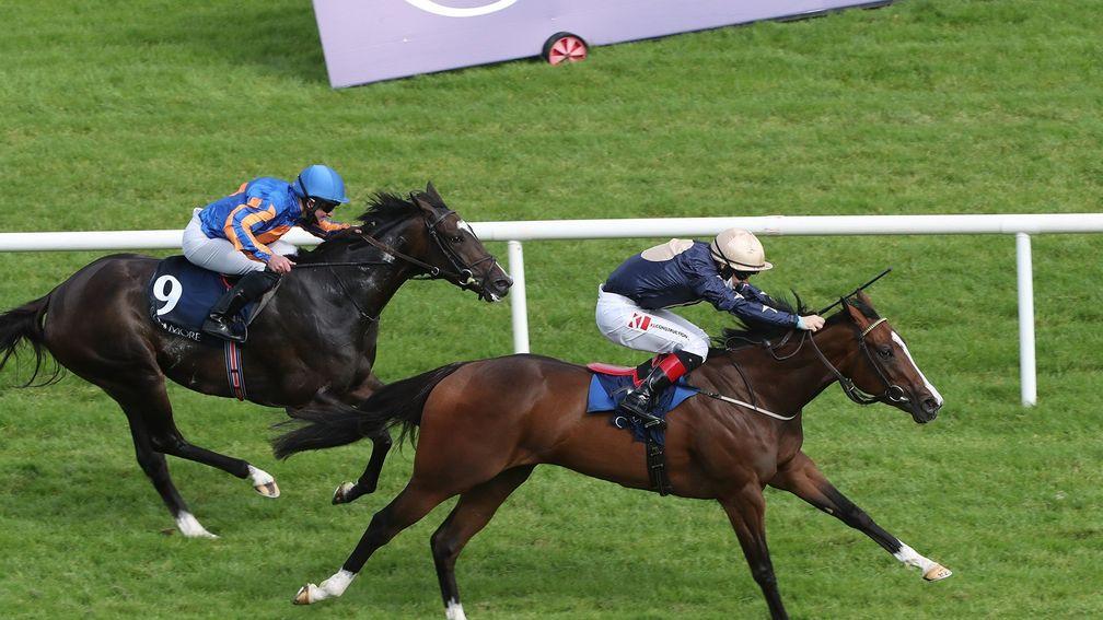 Champers Elysees gets the better of Peaceful to win the 2020 Matron Stakes