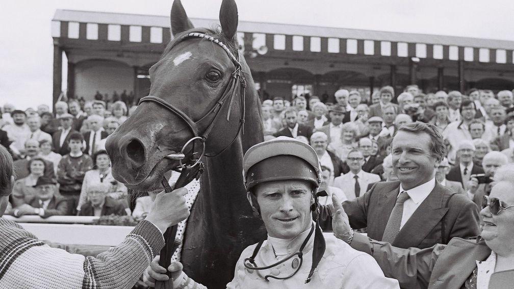 Kinane, pictured with Carroll House after their 1989 Irish Champion Stakes victory