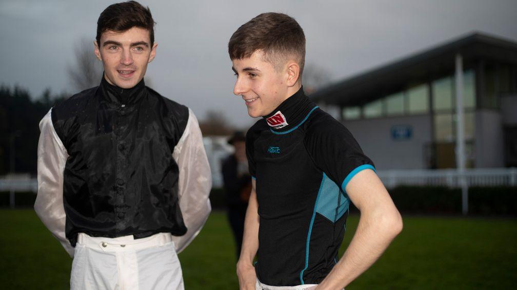 Oisin Orr (left): won the final race of the 2019 Irish Flat season to share the apprentice title with Andrew Slattery