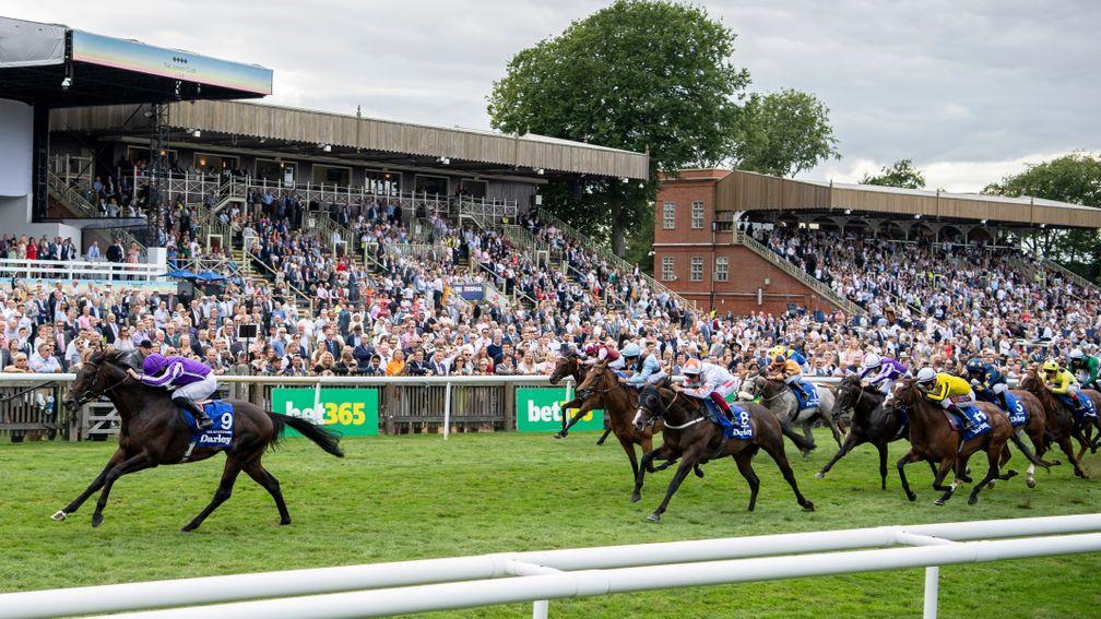 Ten Sovereigns was in impressive winner of the Darley July Cup over Advertise