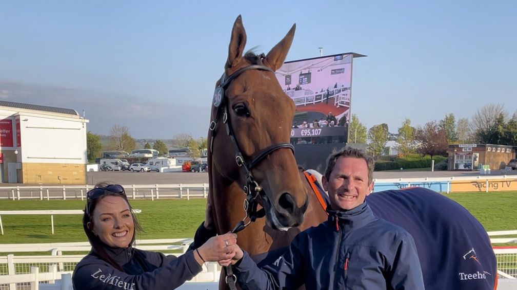 Florencethemachine with Danielle Deveney and Alan Donoghue after her £120,000 sale at the Tattersalls Cheltenham April Sale