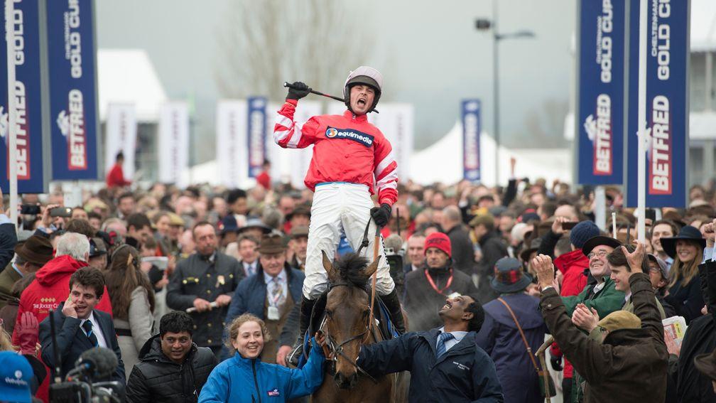Top of the world: Nico de Boinville and Coneygree after winning the 2015 Gold Cup