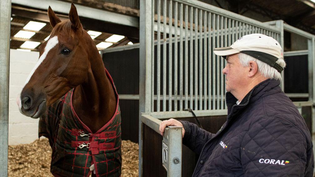Native River with trainer Colin Tizzard: the top chaser heads to Cheltenham on Saturday