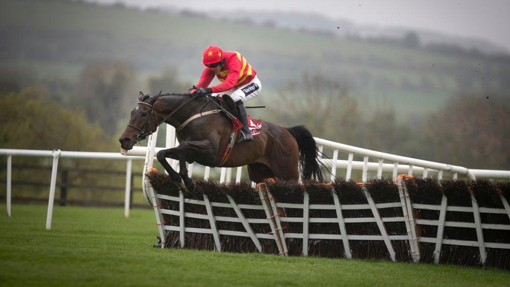 Klassical Dream and Ruby Walsh jumping the last to win the Herald Champion Novice Hurdle (Grade 1) .Punchestown Festival.Photo: Patrick McCann/Racing Post 30.04.2019