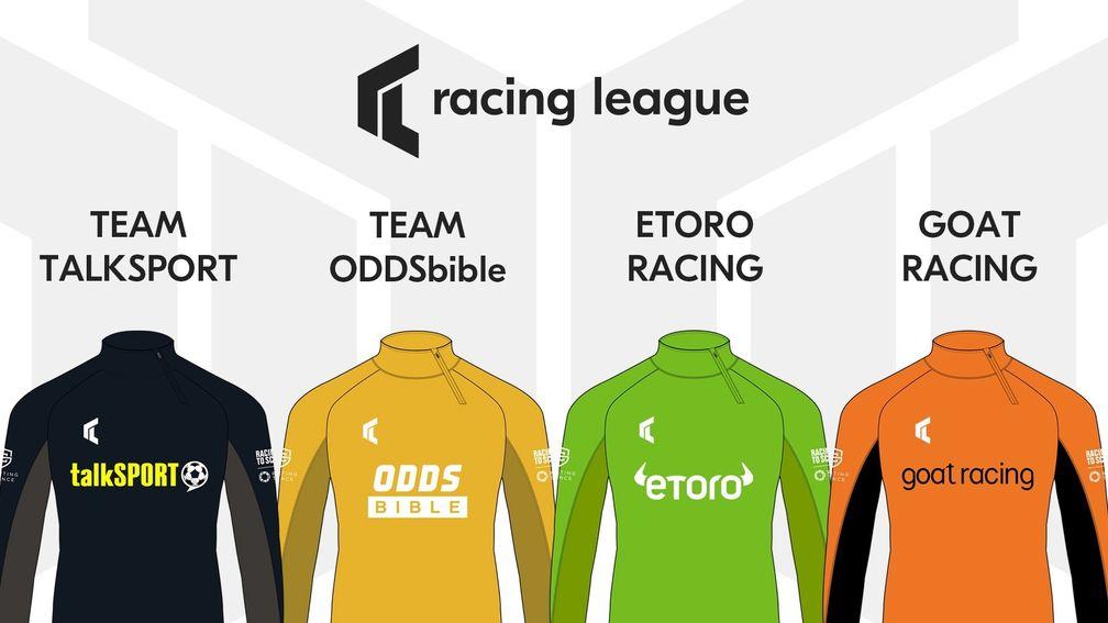 Four of the Racing League's team sponsors have been unveiled