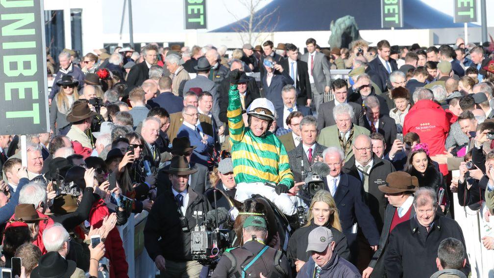 Winning a second Champion Hurdle on Buveur D'Air was Barry Geraghty's 2018 highlight