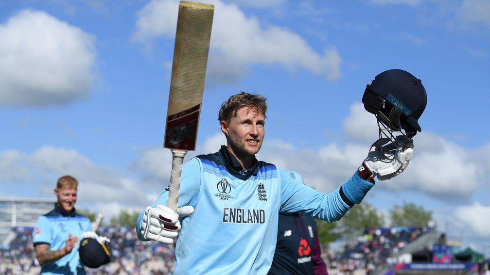 Joe Root enjoys England's eight-wicket victory over the West Indies