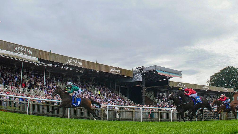 Limato, pictured here winning the 2016 July Cup, continues to compete at Group level at the age of seven
