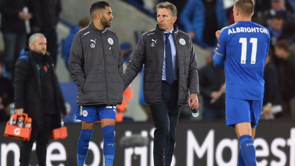 Riyad Mahrez and Claude Puel discuss Leicester's win over Everton