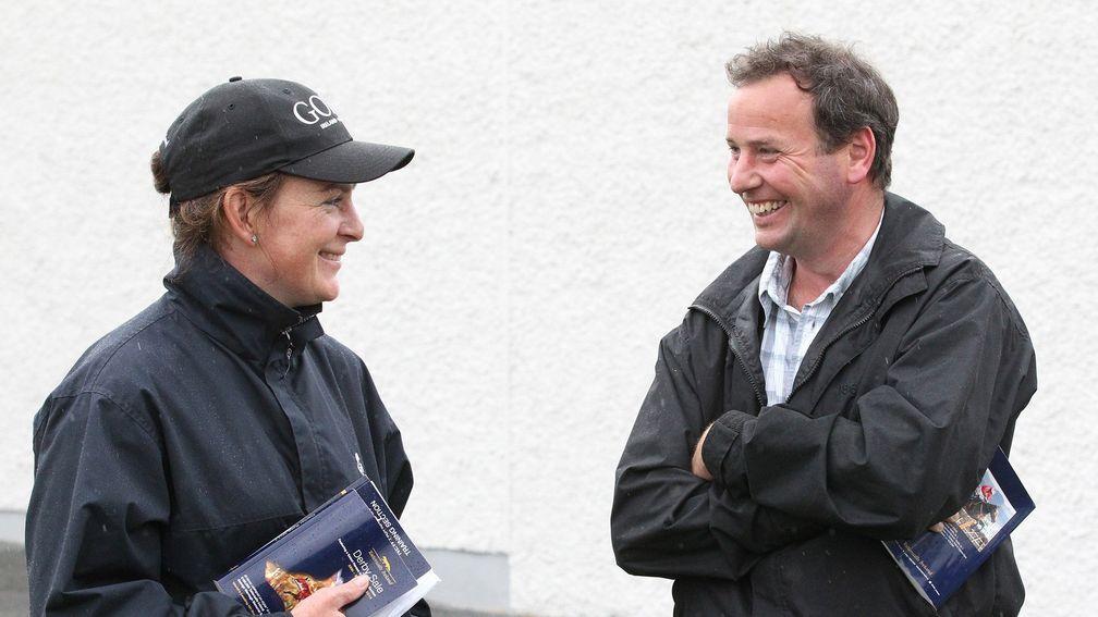 Kevin Ross with wife Anna in action at Tattersalls Ireland