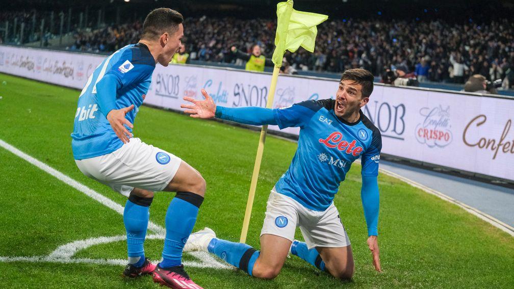 Giovanni Simeone's winner against Roma on Sunday sent Napoli 13 points clear at the top of Serie A
