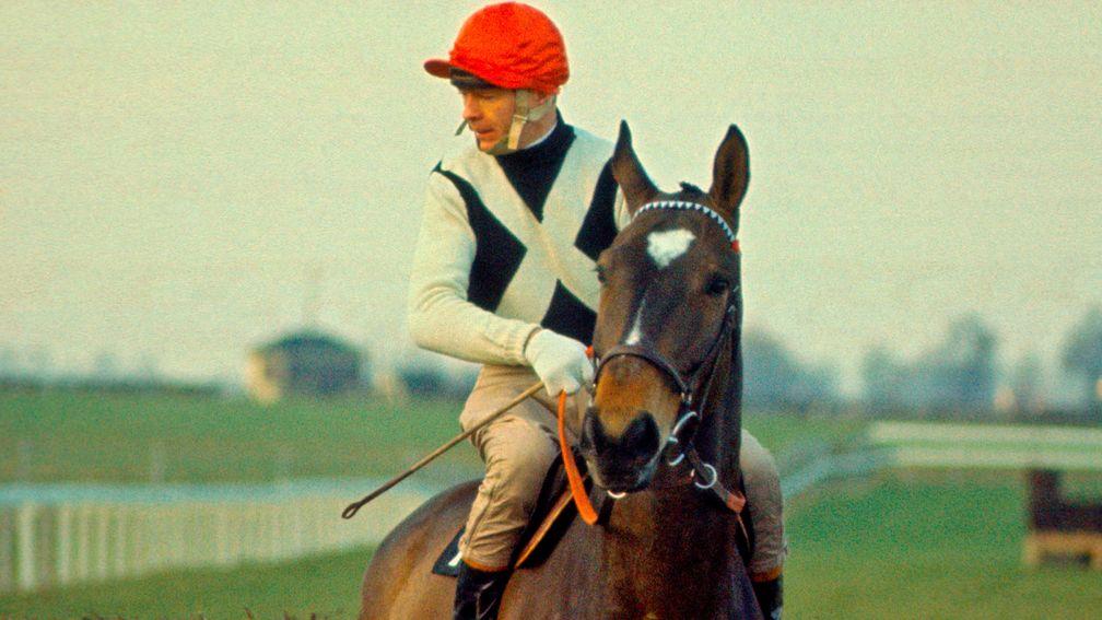 Willie Robinson on board Mill House before their Cheltenham Gold Cup triumph in 1963