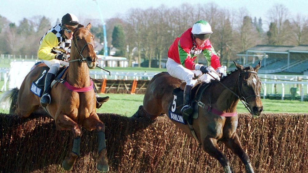 Smart chaser Jimmy Tennis (right) carries the Clee silks at Ascot in 2002