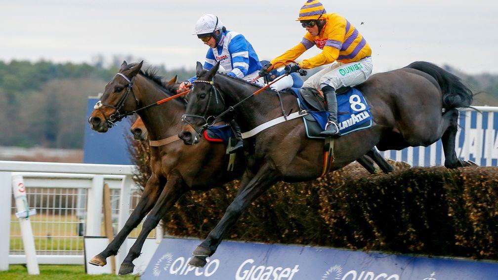 Gold Present (near side): has the size to cope with the Grand National fences