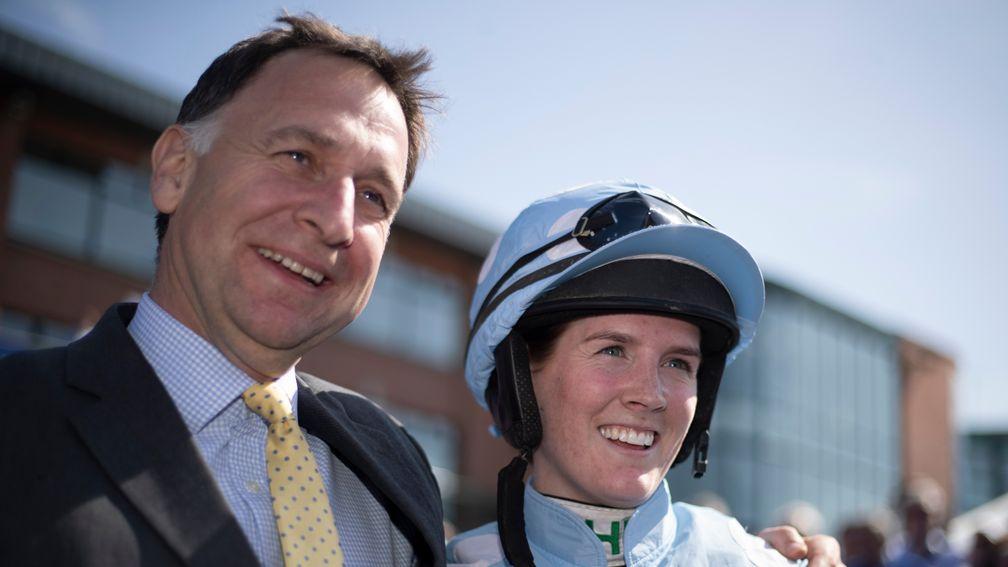 Henry de Bromhead and Rachael Blackmore are all smiles