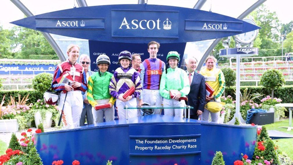 Riders in the 2015 charity race, part of Ascot’s Property Race Day