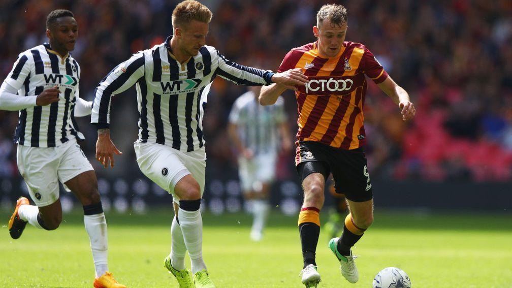 Charlie Wyke (right) has been in fine form for Bradford
