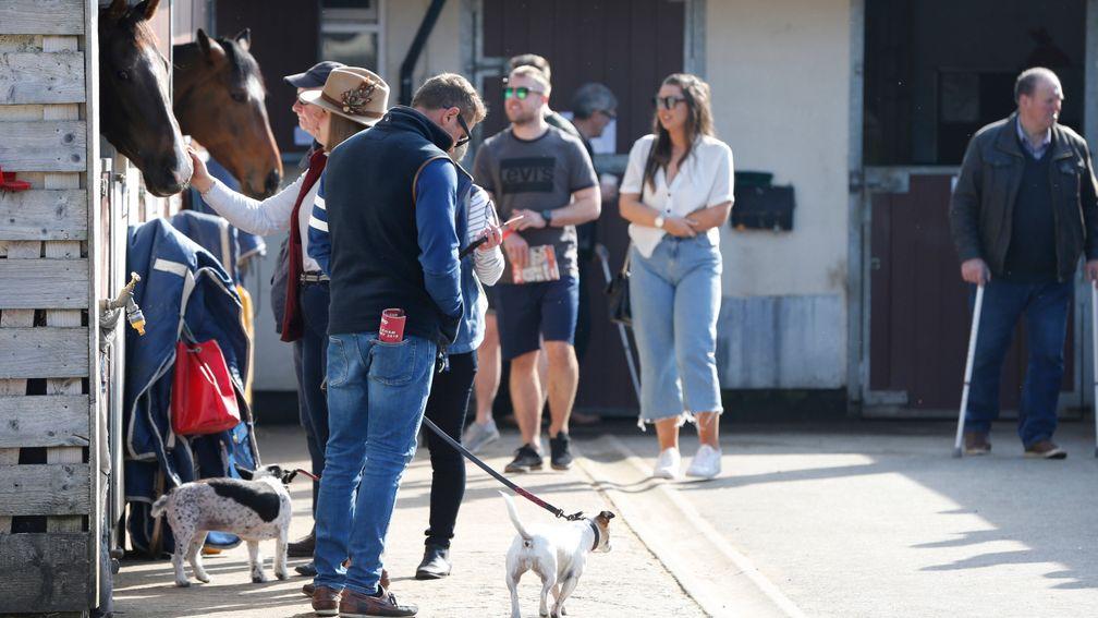 Visitors to Liam Bailey's yard on the 2019 Middleham open day