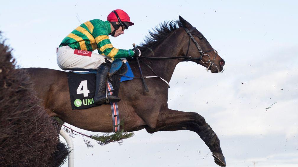 Miracle horse Edwulf and Derek O'Connor on the way to winning the  Irish Gold Cup at Leopardstown