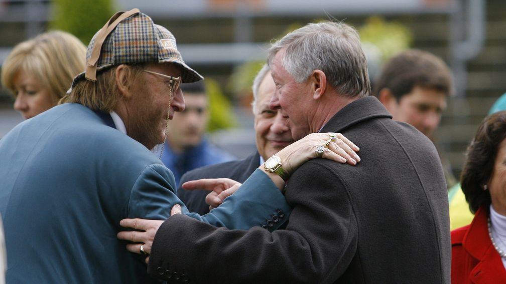 John McCririck and Sir Alex Ferguson are deep in conversation at Ascot in 2008