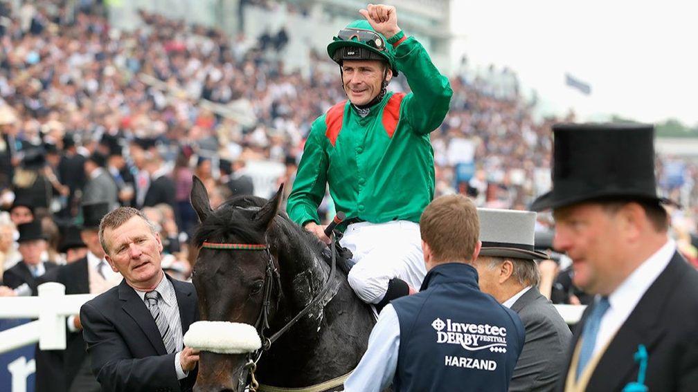 Harzand: Investec Derby hero was ridden by Pat Smullen and trained by Dermot Weld